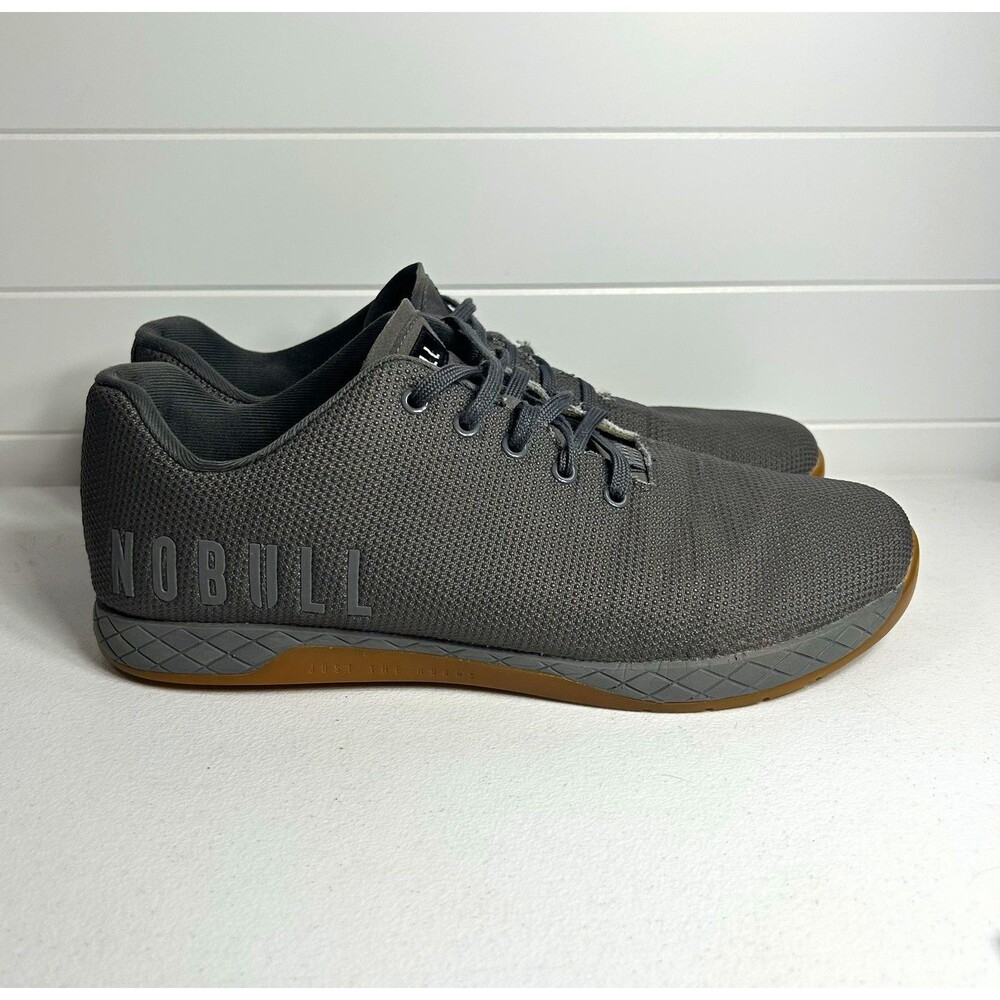 NOBULL Men’s 14 Gray Low Top Lace-Up Athletic Sneakers Solid Rubber Outsole